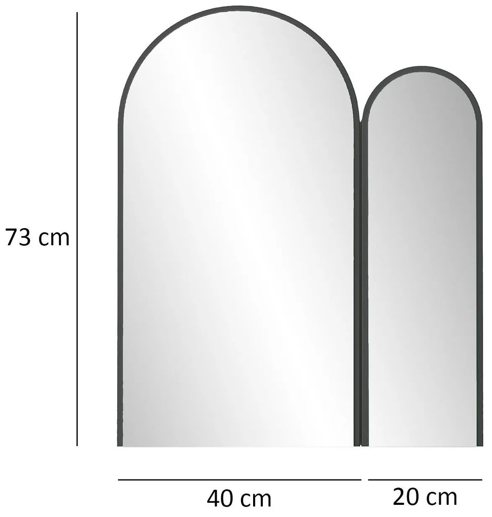 Oglindă decorativă Titeku (negru) . 1093650