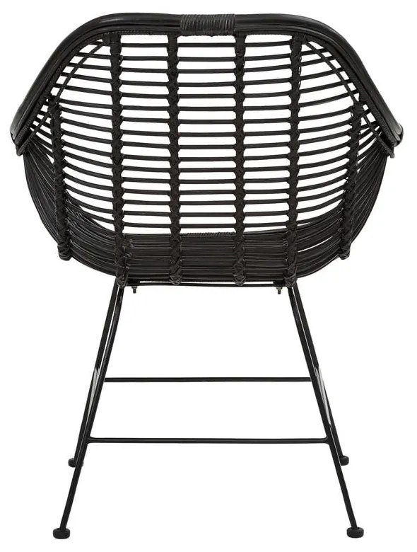 Scaune de dining negre 2 buc. din ratan Kiran - Støraa