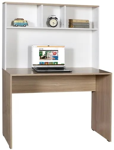 Masă de lucru 149x110 cm alb/maro