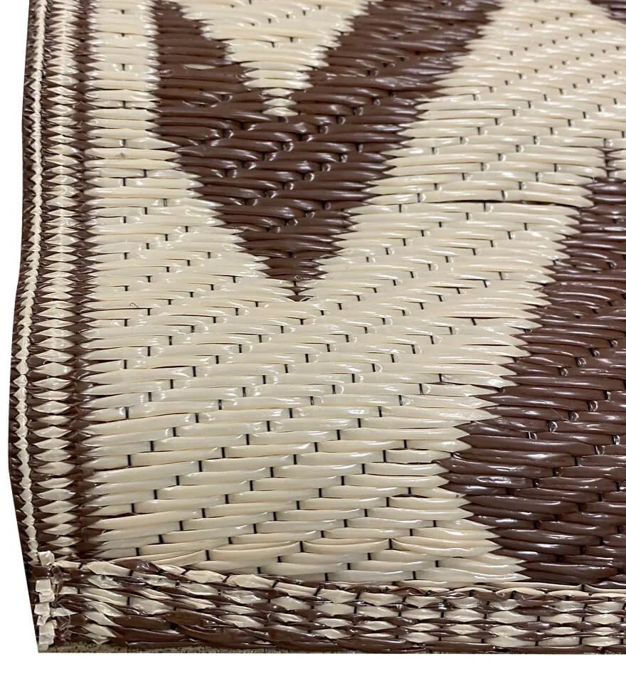 Covor de exterior, cu doua fete, 180x120 cm, maro