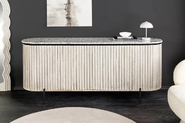 Comoda eleganta din lemn sablat ADLON 170cm