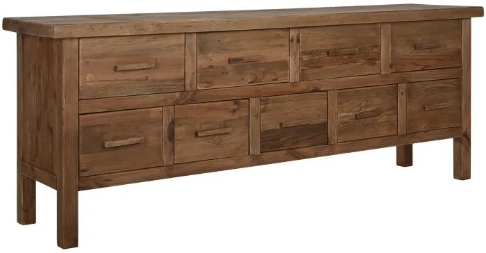 Comoda din lemn de pin reciclat, maro, Timber