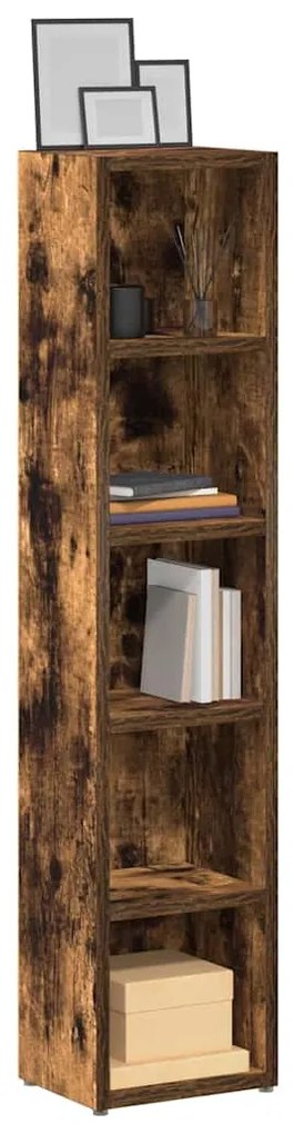 vidaXL Dulap CD-uri 2 buc. stejar fumuriu 21x16x93,5 cm lemn prelucrat