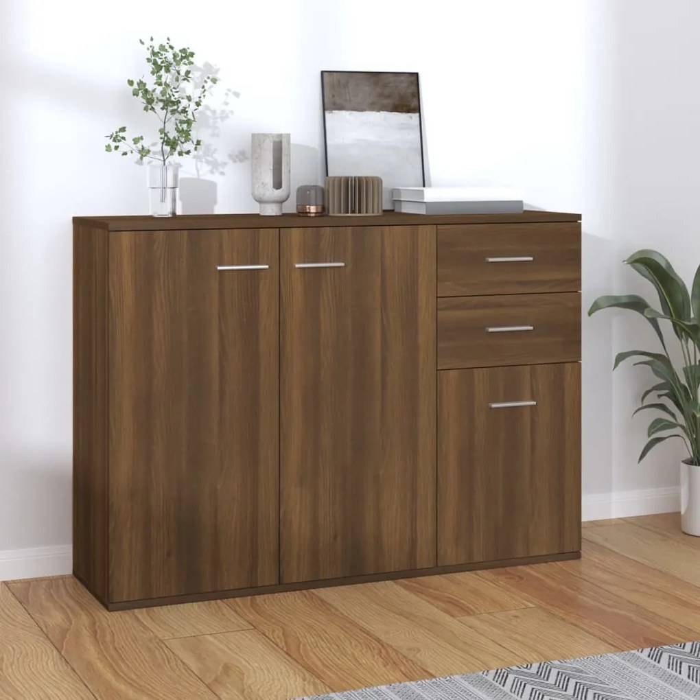 815398 vidaXL Servantă, stejar maro, 105x30x75 cm, lemn compozit