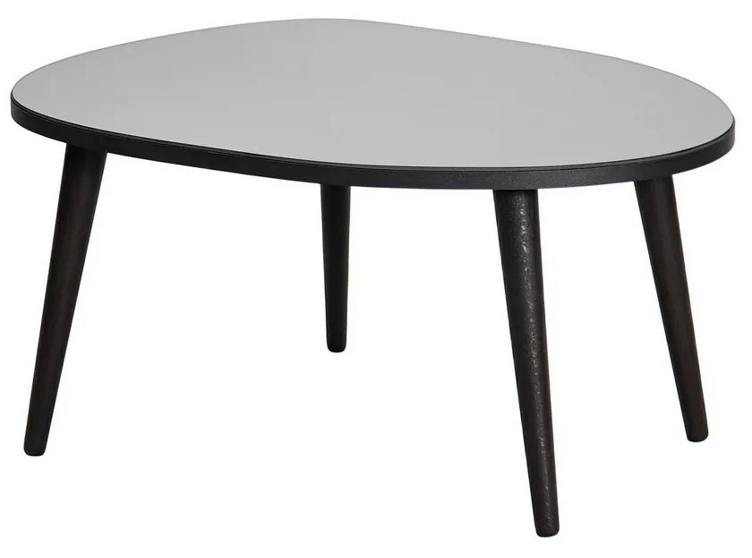 Măsuță de cafea Gusto Black cu sticlă fumurie