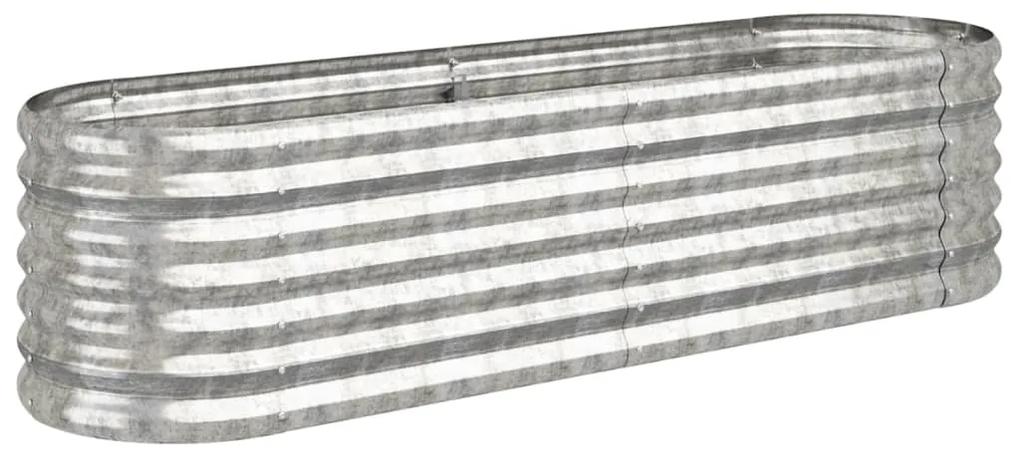 Jardiniera argintiu 152x40x36 cm otel vopsit electrostatic 1, Argintiu, 152 x 40 x 36 cm