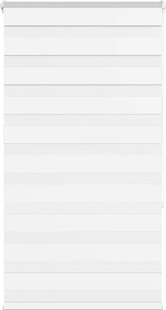 vidaXL Jaluzea tip zebra alb lățime țesătură 65,9 cm poliester