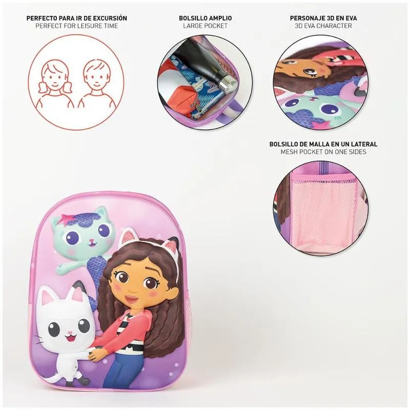 Gabby&#039;s Dollhouse Fun Rucsac 3D, geantă 31 cm