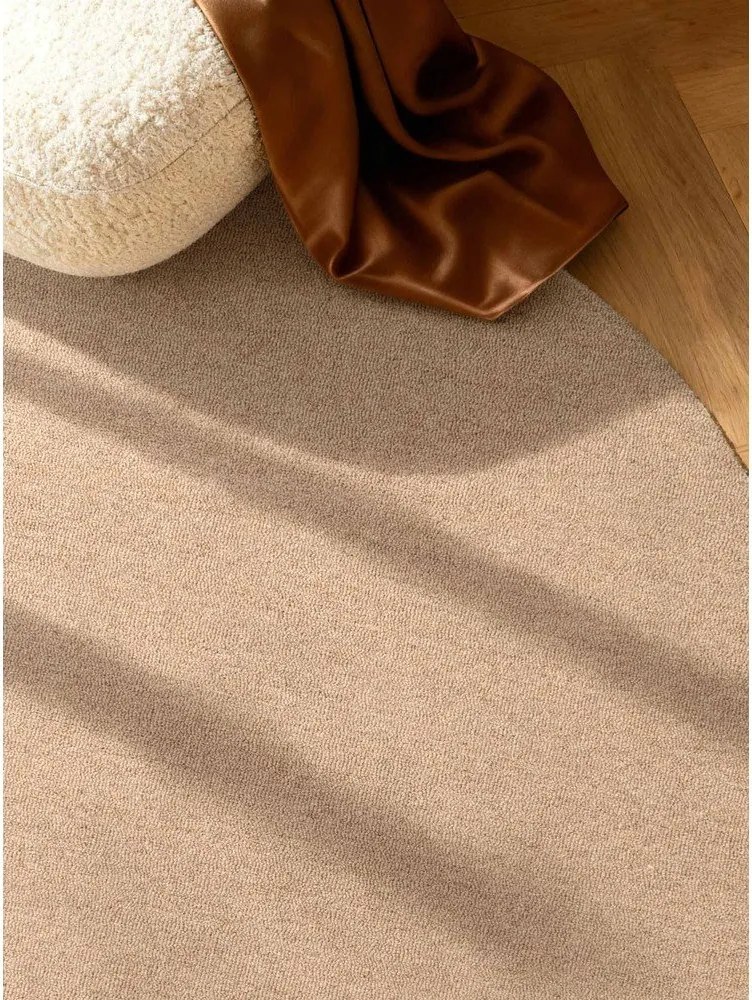 Covor în culoare naturală țesut manual rotund din lână ø 200 cm Puristic Knots – Elle Decoration