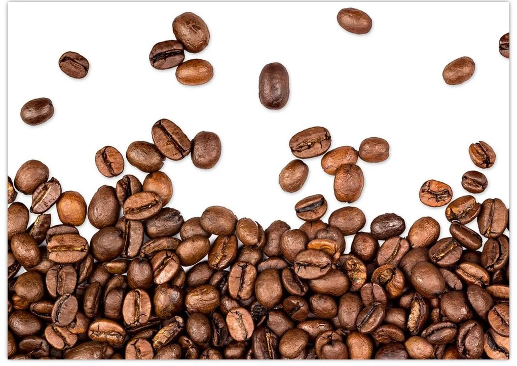 Tablou pe sticlă - Boabe de cafea (70x50 cm)