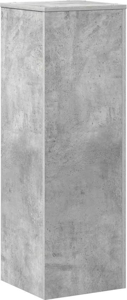 vidaXL Suport de plante, gri beton, 33x33x100 cm, lemn prelucrat