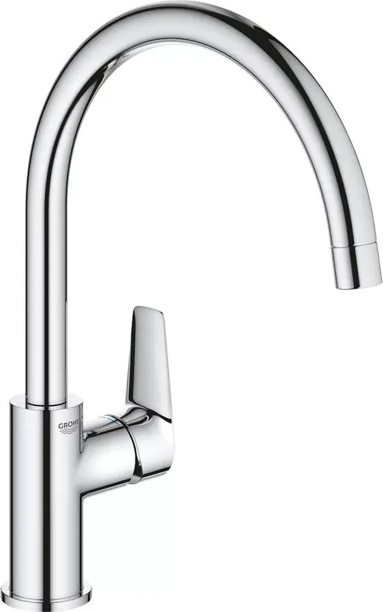 Baterie bucatarie Grohe Start Edge crom lucios cu pipa pivotanta