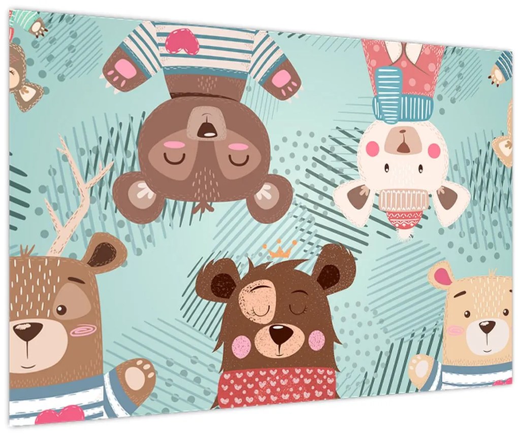 Tablou - Ursuleții veseli (90x60 cm)