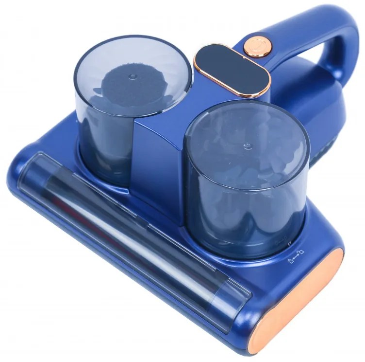 Resigilat: Aspirator antiacarieni Oliver Voltz OV51003B, Fara fir, 120W, 14.8V 2500mAh, UVC LED, Ultrasonic, Albastru