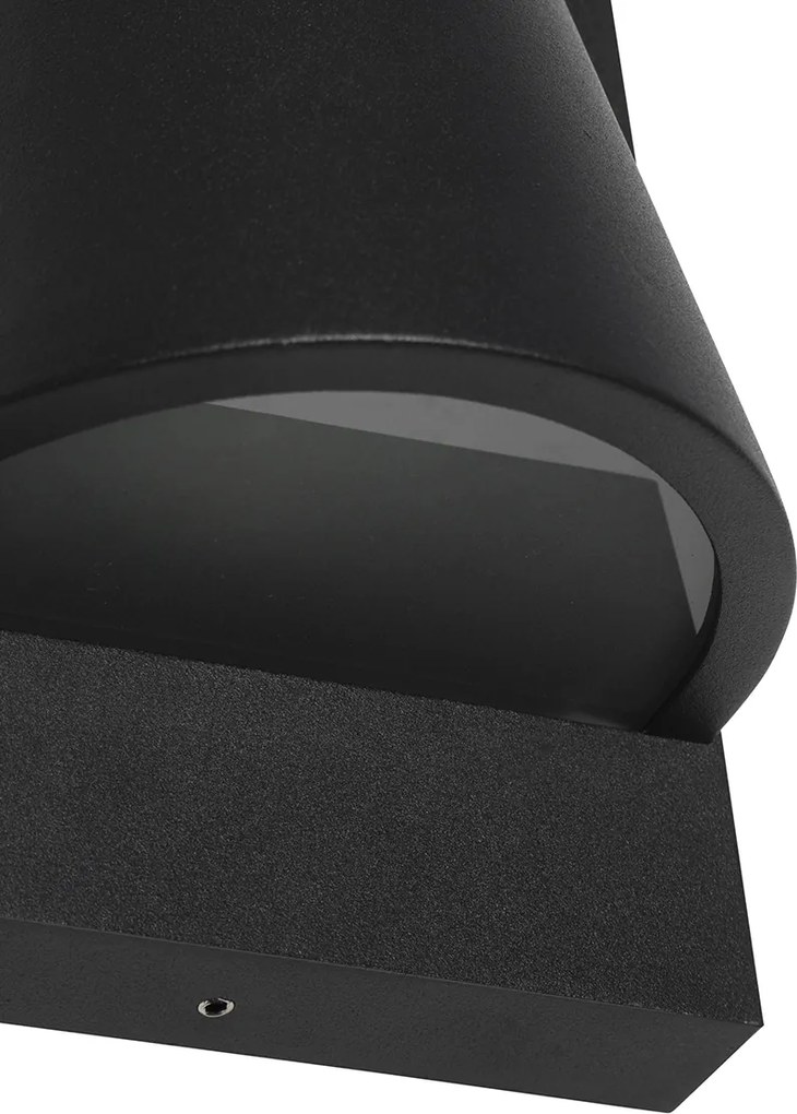 Aplică inteligentă de exterior neagră IP44 cu WiFi GU10 - Femke