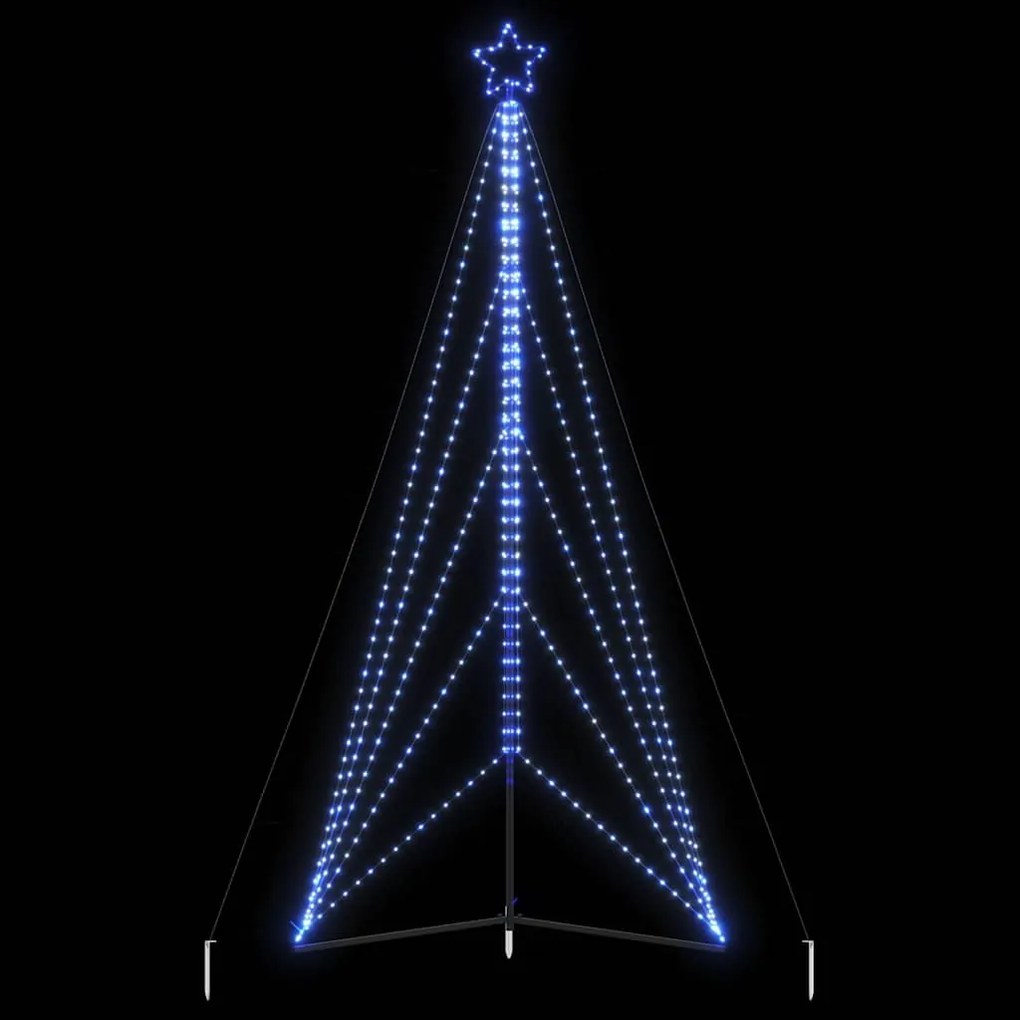 vidaXL Pom de Crăciun LED 615 LED-uri Albastru 404,5 cm