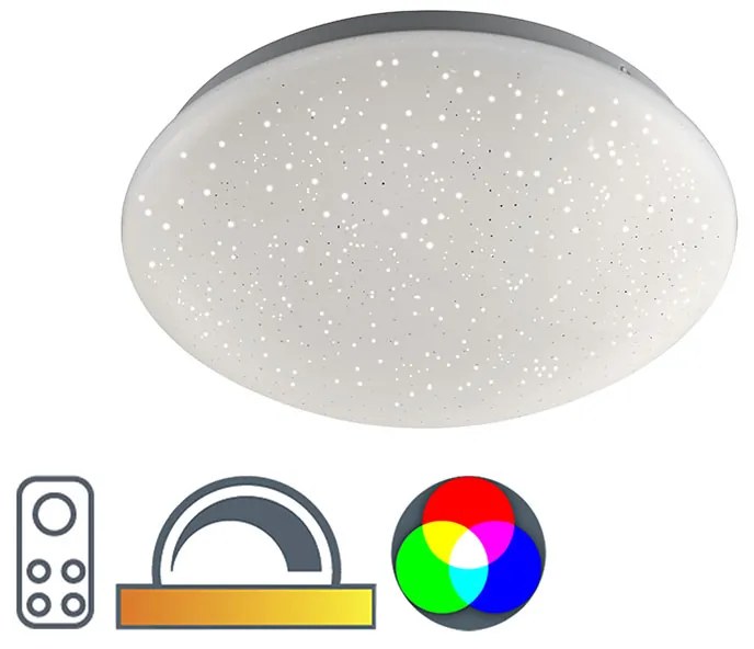 Plafoniera moderna alba cu efect de stea incluzând LED - Bex