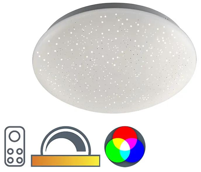 Lampă de plafon modernă alb cu efect de stea, inclusiv LED - Bex