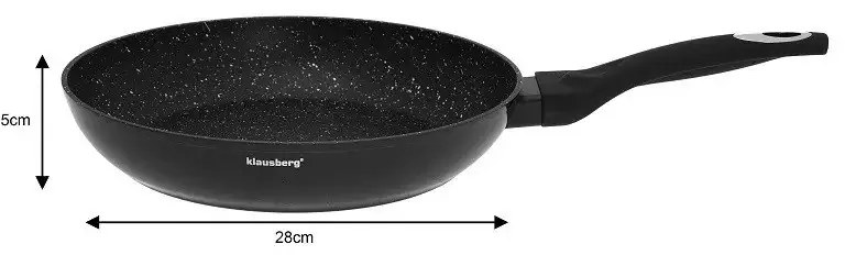 Set oale si tigai Klausberg KB 7322, 15 piese, Termocuplu, Orificiu de turnare, Inductie, Negru