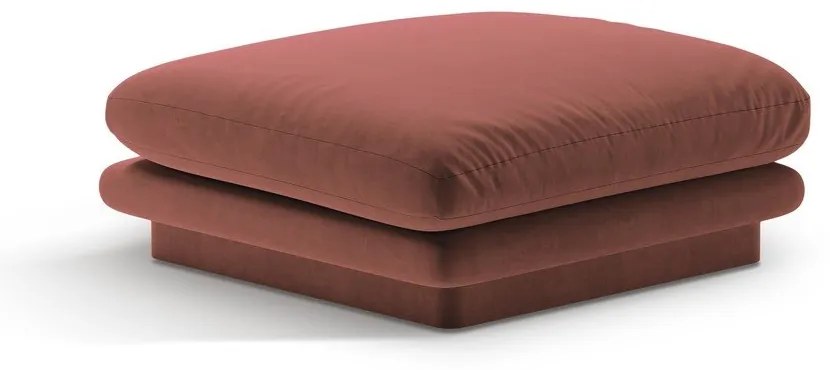 Taburet roz cu tapițerie din catifea Torino – Micadoni