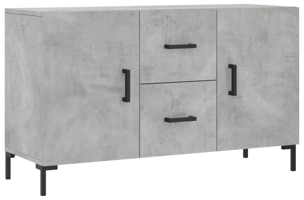 828176 vidaXL Servantă, gri beton, 100x36x60 cm, lemn compozit