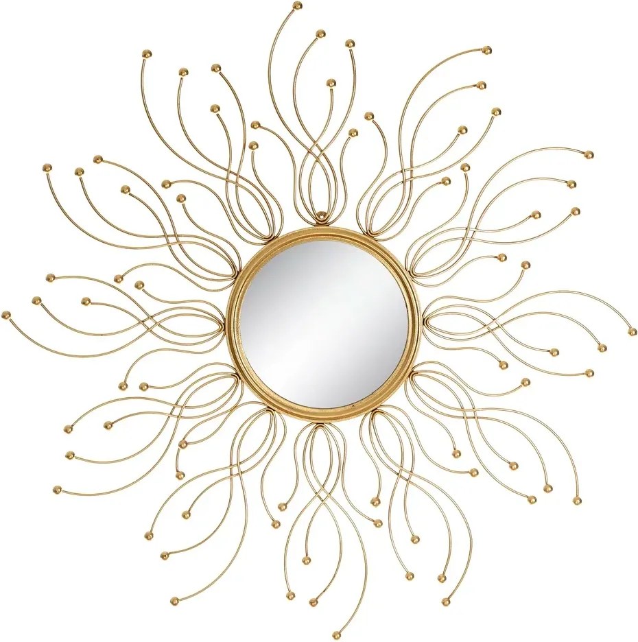 Oglinda decorativa Ø 85cm Sun Mirror Gold | PRIMERA COLLECTION