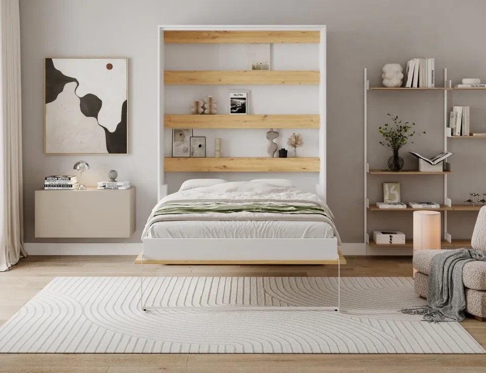 Pat rabatabil Devesto Vertical Wall 140 Artisan Eiche, 140x200 cm – Artisan Eiche