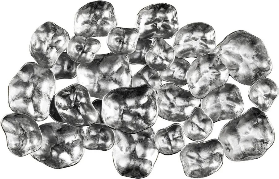 Decoratiune perete design modern VARIATION 100cm, argintiu