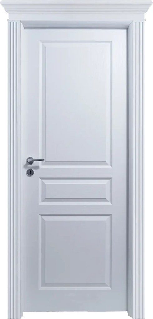 Usa de interior PORTA VIENA cu modul Retro - Pervaz de tip capitel si Cornisa Vopsea Standard, 180-240 mm, Alb