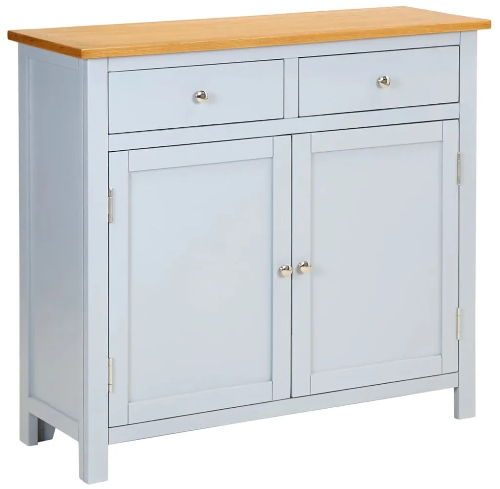 288634 vidaXL Servantă, 90x33,5x83 cm, lemn masiv de stejar