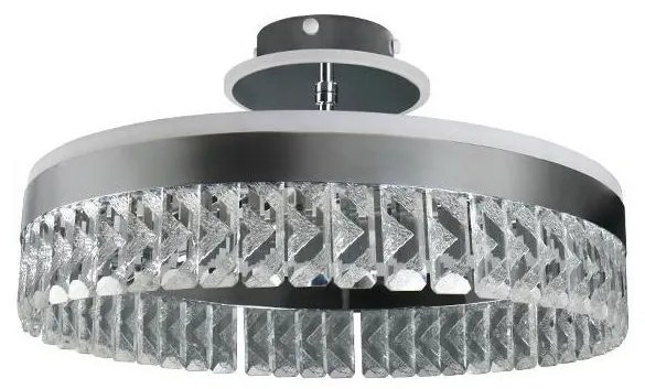 Lustră LED dimabilă aplicată LED/75W/230V 3000-6500K crom + telecomandă