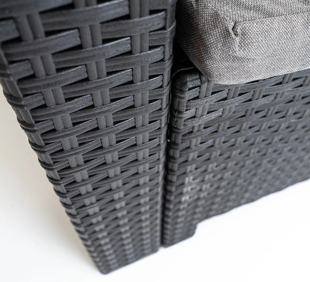 Canapea de grădină Nero cu 2 locuri, grafit