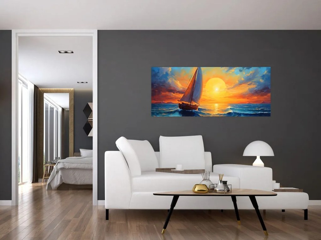 Tablou - Sailboats (120x50 cm)