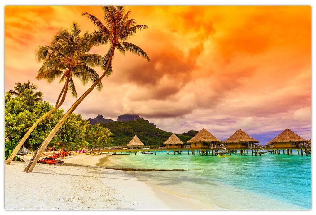 Tablou - Insula Bora Bora (90x60 cm)