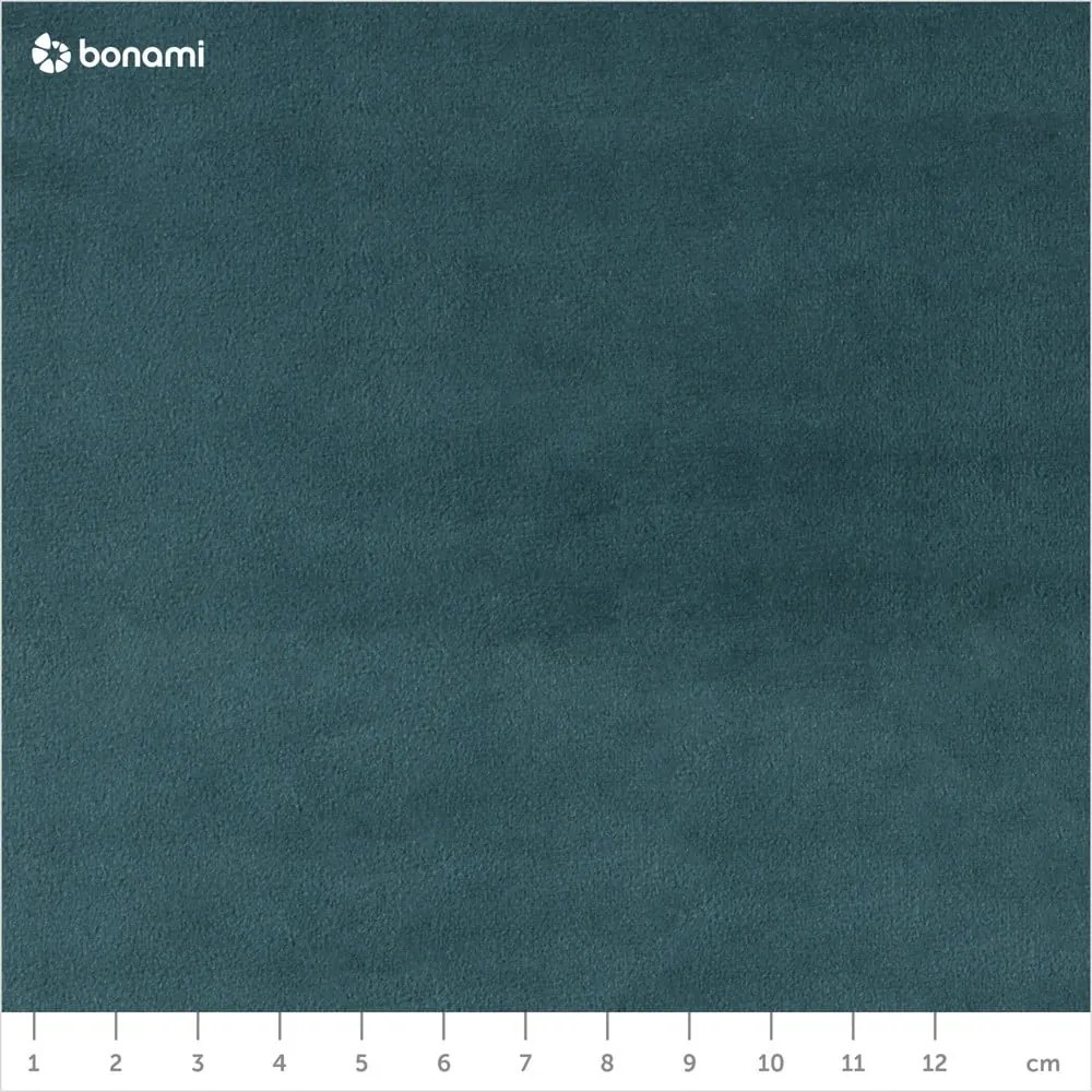 Canapea cu tapițerie din catifea Kooko Home Harmony, 158 cm, albastru turcoaz