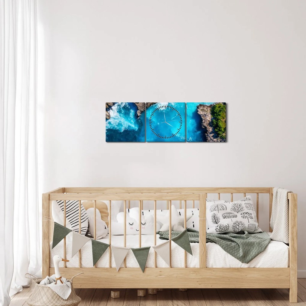 Tablou - Golful din Bali (cu ceas) (90x30 cm)