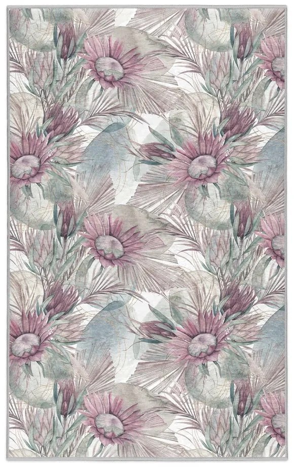 Covor mov/gri lavabil 160x230 cm Dusty Flowers – Mila Home