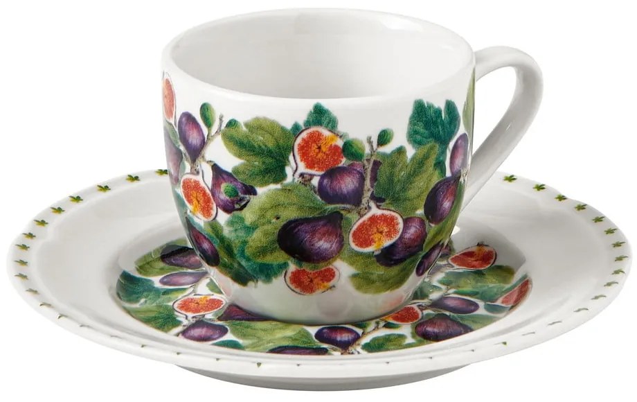 Set 4 cești cu farfurie din porțelan Brandani Le Primizie