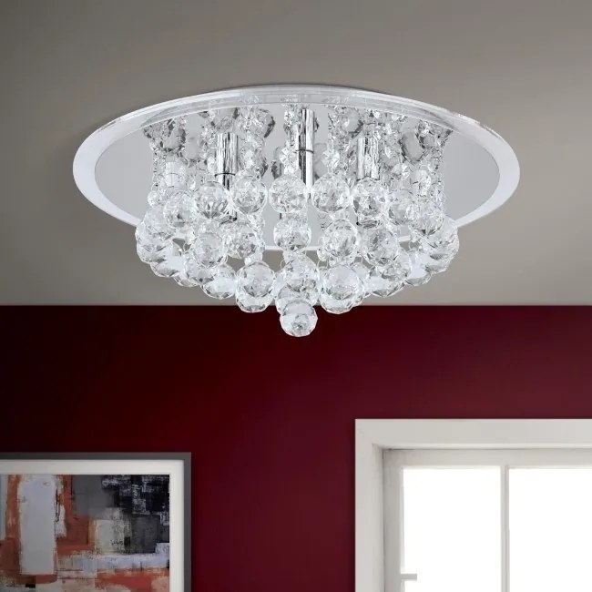 Plafoniera eleganta cristal K9 diam. 38cm Gloria DLU 2378/4/38 chrom OR
