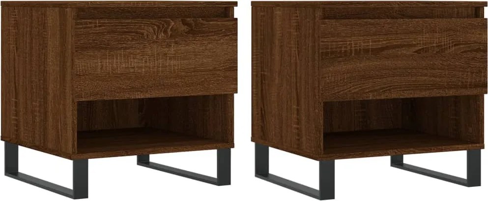 vidaXL Măsuțe de cafea 2 buc. stejar maro 50x46x50 cm lemn compozit