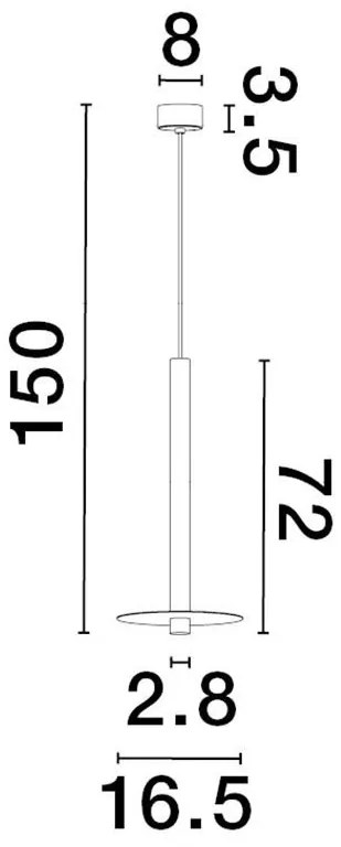Lustra, Pendul LED design tubular DANDIA