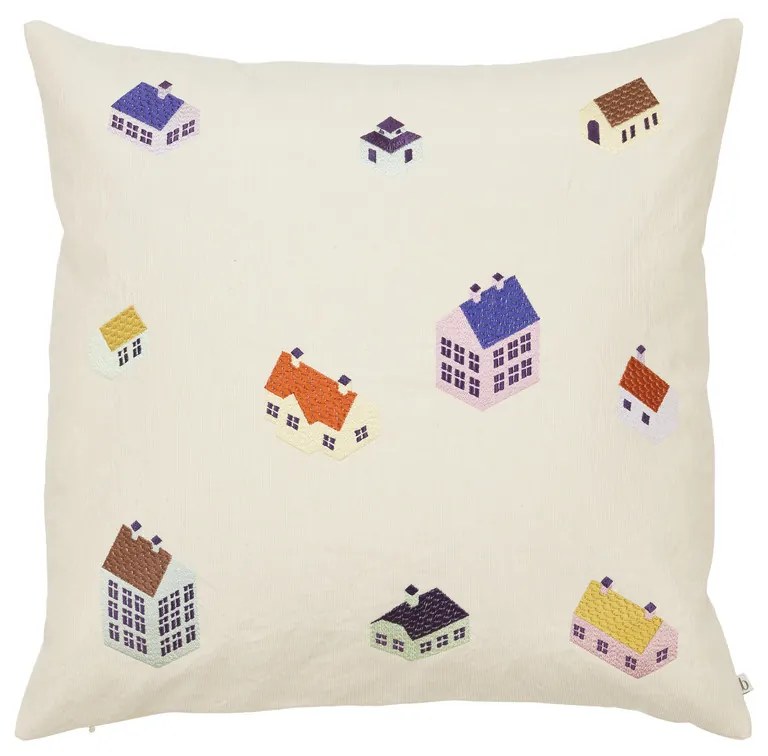 Decorațiuni de Crăciun Broste Copenhagen  CUSHION COVER 'HOUSE' COTTON