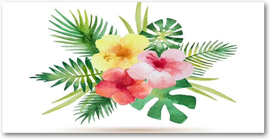 Tablou sticlă Flori hawaii