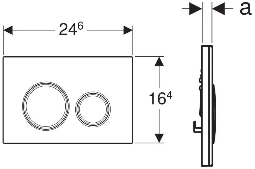 Placa dubla actionare Geberit Sigma 21, crom/gri nisipiu - GEB115.884.JL.1