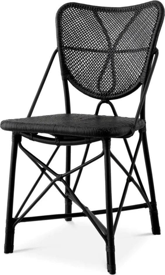 Scaun din ratan design LUX, Colony negru