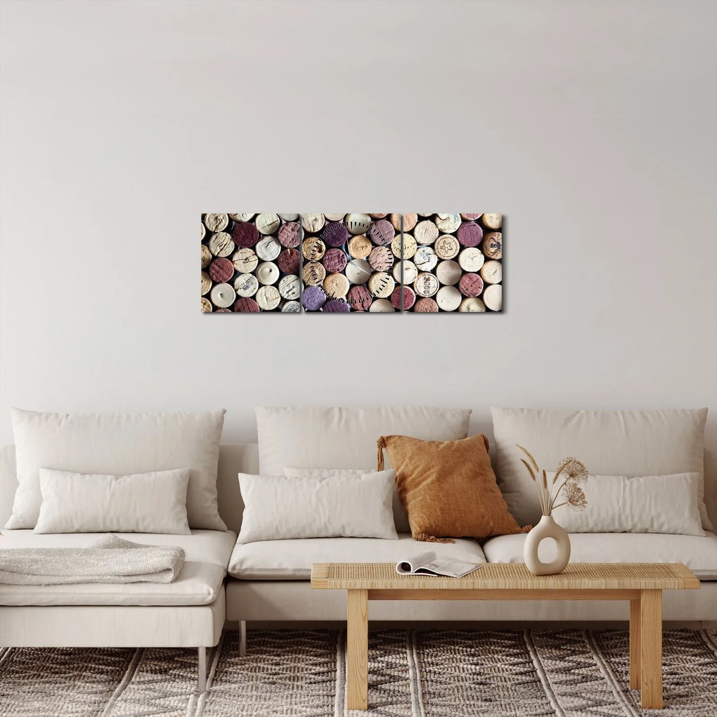 Tablou - Sezonul vinurilor (cu ceas) (90x30 cm)