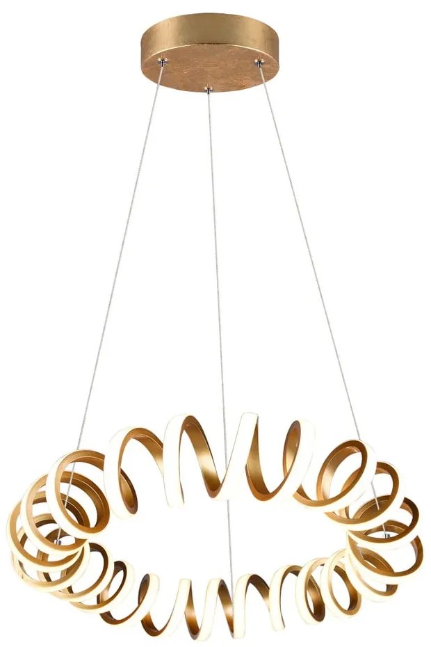 Lustră aurie LED ø 55 cm Curl – Trio