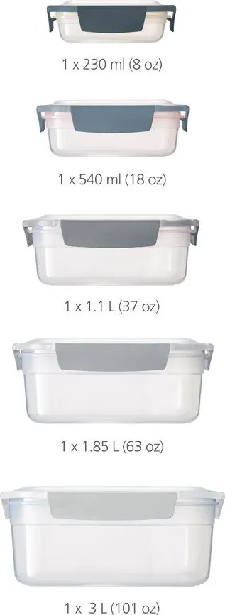 Caserole pentru alimente 5 buc. Nest – Joseph Joseph