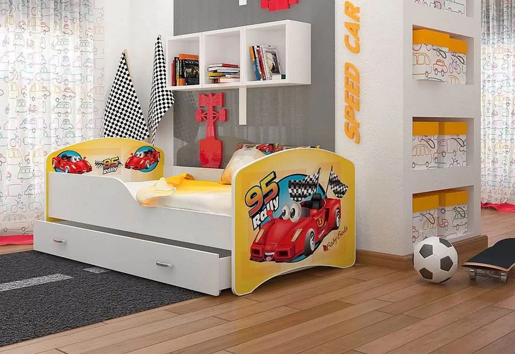 Supermobel Pat pentru copii cu desene animate IGOR P1 P1 + saltea + somieră GRATIS 80x160, inclusiv SD, MODEL 24