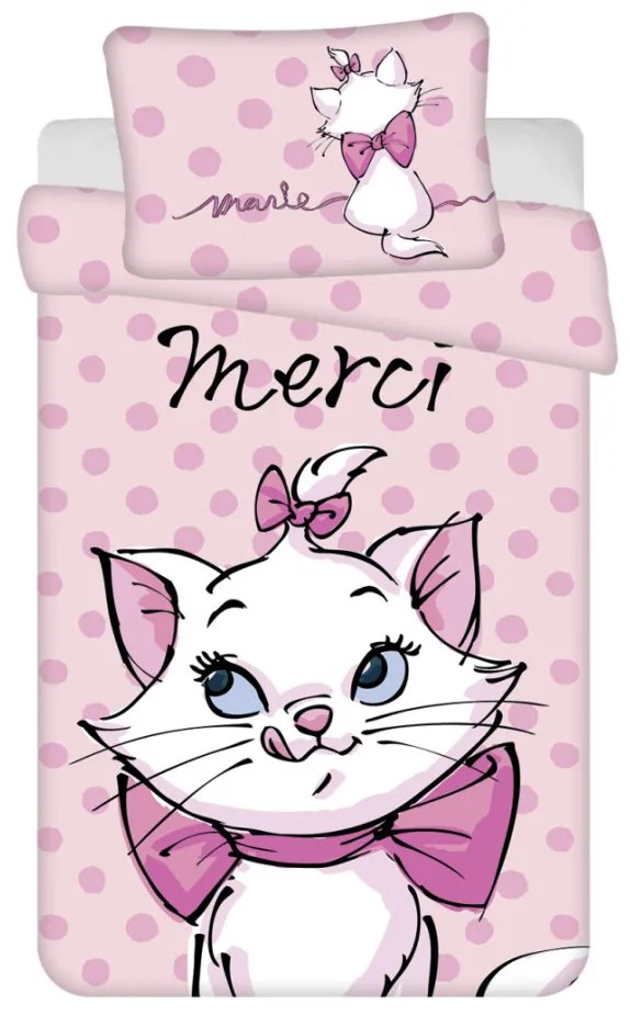 Disney Marie Merci husa de pat pentru copii 100×135 cm, 40×60 cm